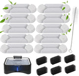 4 Heights Adjustable Pet Fountain for All Dog Sizes Dog Bowls & Feeders Pet Clever 10 Pcs Filters+6 Pre-Filter Sponges +1Brush 