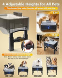 4 Heights Adjustable Pet Fountain for All Dog Sizes Dog Bowls & Feeders Pet Clever 