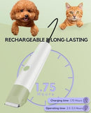 4 in 1 Quiet Cordless Dog Paw Trimmer & Nail Grinder Dog Hair Trimmers Pet Clever 