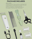 4 in 1 Quiet Cordless Dog Paw Trimmer & Nail Grinder Dog Hair Trimmers Pet Clever 