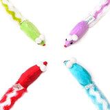 4 Packs 15 Inch Long Soft Plush Cat Toys Mice with Rattle Rustle Sound Cat Toys Pet Clever 