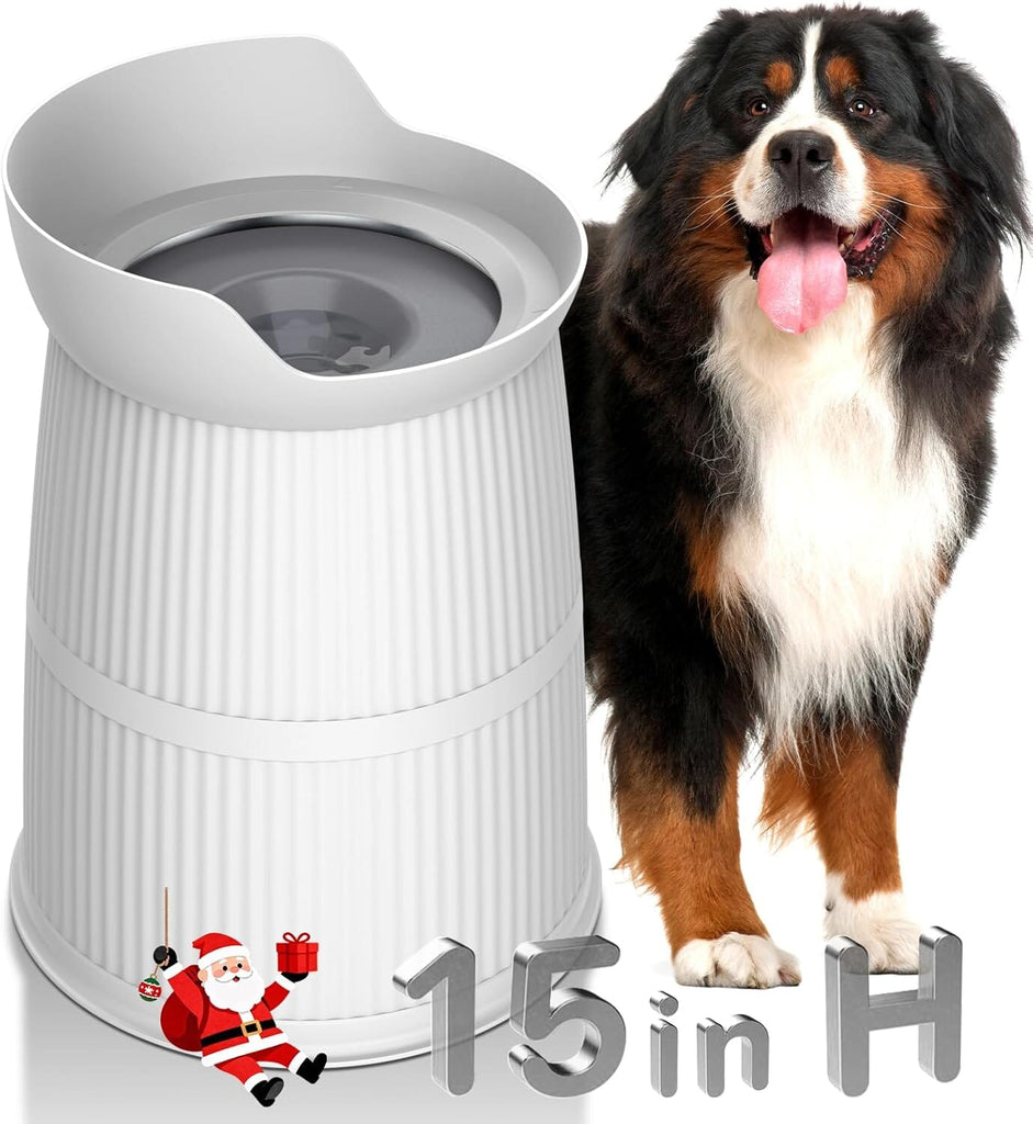 4.4L No Spill Dog Water Bowl Adjustable Raised Bowls Dog Bowls & Feeders Pet Clever 