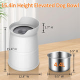 4.4L No Spill Dog Water Bowl Adjustable Raised Bowls Dog Bowls & Feeders Pet Clever 