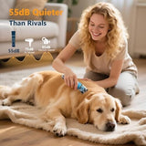 50dB Low Noise Cordless Pet Thick Coats Trimmer with Titanium Dog Hair Trimmers Pet Clever 