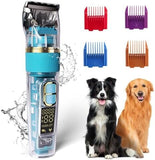50dB Low Noise Cordless Pet Thick Coats Trimmer with Titanium Dog Hair Trimmers Pet Clever 