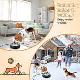 55W 80oz Removable Stainless Steel Heated Dog Pet Bowl with Anti Chew Cord Dog Bowls & Feeders Pet Clever 