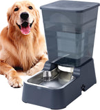 5L for Cats and Medium and Large-Sized Dogs with Stainless Steel Bow Dog Bowls & Feeders Pet Clever 