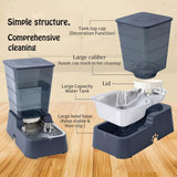 5L for Cats and Medium and Large-Sized Dogs with Stainless Steel Bow Dog Bowls & Feeders Pet Clever 