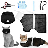 5pcs Cat Bathing Bag Set Cat Grooming Essentials Cat Care & Grooming Pet Clever Black 