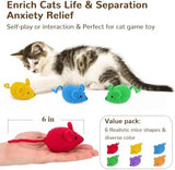 6 Woolen Yarn Crochet Mouse Catnip Toys for Indoor Cats Cat Toys Pet Clever 