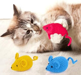 6 Woolen Yarn Crochet Mouse Catnip Toys for Indoor Cats Cat Toys Pet Clever 