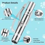 7-in-1 USB Cat Laser Toy – Rechargeable Interactive Pet Teaser Cat Toys Pet Clever 
