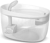 74oz/2.2L Cat Water Fountain, Automatic Indoor Pet Fountain Cat Water Dispenser with Ultra Quiet Pump Dog Bowls & Feeders Pet Clever White 