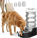 8L Automatic Water Feeder with Stainless Steel Bowl - Two Caps and Filters for 30-60 LB Dogs Dog Bowls & Feeders Pet Clever Blacl 