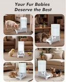 8L Large Gravity Cat Water Dispenser with Filter & Adjustable Base Dog Bowls & Feeders Pet Clever 