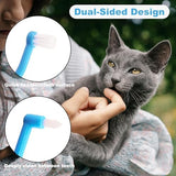 3 Pcs Dual Sided Cats Dogs Toothbrushes