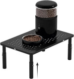 Adjustable Automatic Cat Feeder Stand (Holder ONLY) Dog Bowls & Feeders Pet Clever Black 