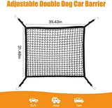 Adjustable Dog Net for Car 35.43" x 31.49" Travel Pet Clever 