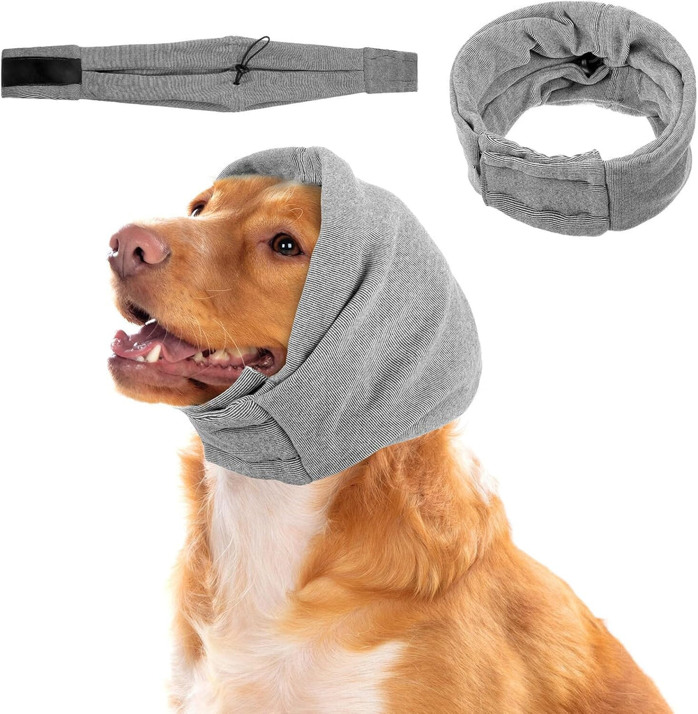 Anxiety Relief Adjustable Pet Ear Muffs for Noise Protection Clothes Pet Clever Gray 