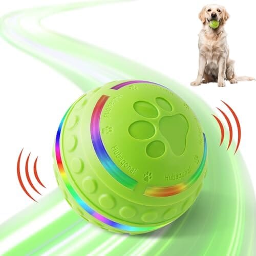 Automatic Rolling Dog Balls with Silicone Cover Toys Pet Clever 