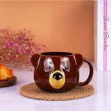 Bear Mug 14 oz Ceramic Coffee Mug 3D Porcelain Tea Mug for Women Other Pets Design Mugs Pet Clever 