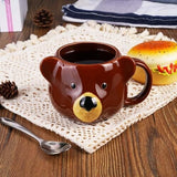 Bear Mug 14 oz Ceramic Coffee Mug 3D Porcelain Tea Mug for Women Other Pets Design Mugs Pet Clever 