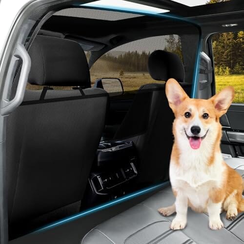 Car Divider Back Seat Barrier for Midsized Pickup Travel Pet Clever 