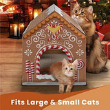 Cardboard Cat House with Scratch Pad and Catnip Cat Bes & Mats Pet Clever 