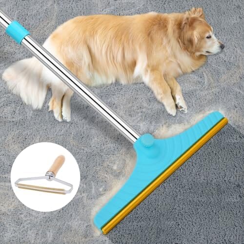 Carpet Rake for Pet Hair Removal - Reusable Pet Hair Remover Dog Hair Trimmers Pet Clever 