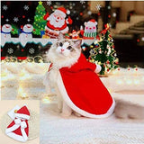 Cat Cloak with Xmas Hat Cat Clothing Pet Clever 