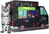 Cat Food Truck & Cat Scratcher w/Bonus Catnip Included Cat Bes & Mats Pet Clever 