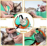 Cat Grooming Bag Adjustable Cat Bathing Bag Anti Scratch Bite Restraint Bag Cat Care & Grooming Pet Clever 