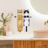 Cat Hand Towels for Kitchen Bathroom Cat Design Accessories Pet Clever 