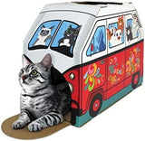 Cat House with Scratcher & Catnip included - Retro Van Cat Bes & Mats Pet Clever 