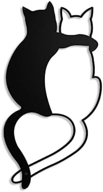 Cat Metal Wall Decor Iron Cat Wall Art Home Decor Cats Pet Clever 