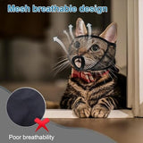 Cat Muzzle for Grooming Nail Trimming with Soft Mesh Covered, Prevent Biting Chewing Cat Care & Grooming Pet Clever 