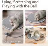 Cat Scratcher Mat with Cat Ball Toy Cat Trees & Scratching Posts Pet Clever 