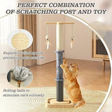 Cat Scratcher Post with Interactive Track Toys for Indoor Cats and Kittens Cat Trees & Scratching Posts Pet Clever 