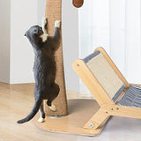 Cat Scratching Post for Indoor Cats with Lounge Chair Cat Trees & Scratching Posts Pet Clever 