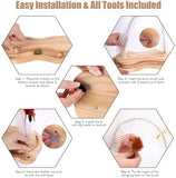 Cats Self Grooming Face Back Scratcher Rubbing Arch Post Corner Massager w/ Kitten Interactive Catnip Ball Track Toy Must Haves for Chasing Hunting Exercise Dog Hair Trimmers Pet Clever 
