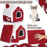 Christmas Cat Bed Cave Nest House Cat Bes & Mats Pet Clever 