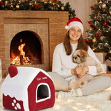 Christmas Cat Bed Cave Nest House Cat Bes & Mats Pet Clever 