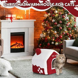 Christmas Cat Bed Cave Nest House Cat Bes & Mats Pet Clever 