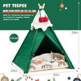 Christmas Cat Bed with Cushion Cat Bes & Mats Pet Clever 