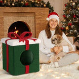 Christmas Cat House Cat Beds for Indoor Cats Cat Bes & Mats Pet Clever 