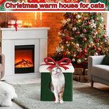 Christmas Cat House Cat Beds for Indoor Cats Cat Bes & Mats Pet Clever 