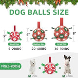 Christmas Dog Toys Soccer Ball with Straps Toothbrush Pet Clever 