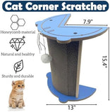 Corner Vertical Kitty Scratch Board with Hanging Ball Cat Trees & Scratching Posts Pet Clever 