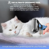 Dematting Comb with Extra Wide Double-Sided Stainless Steel Teeth for Detangling Dog Combs Pet Clever 