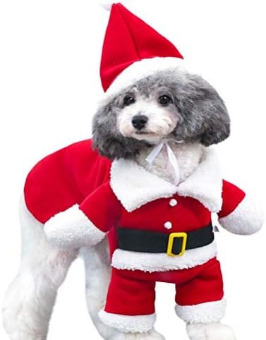 Dog Christmas Outfit with Hat Dog Cat Clothing Pet Clever 